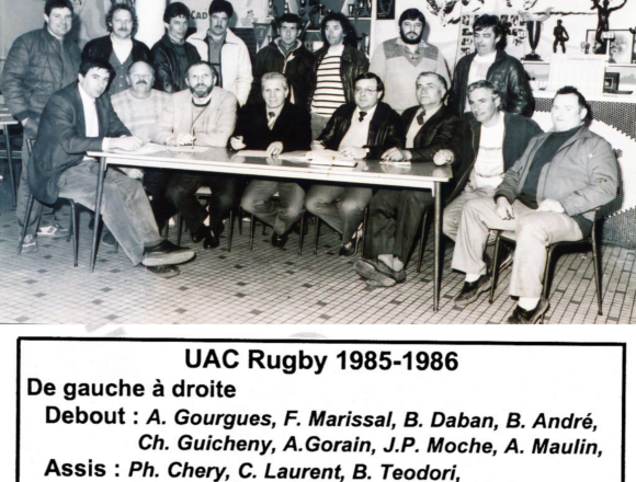 BUREAU UA CADILLAC RUGBY 1985 1986 AUX ECOLES