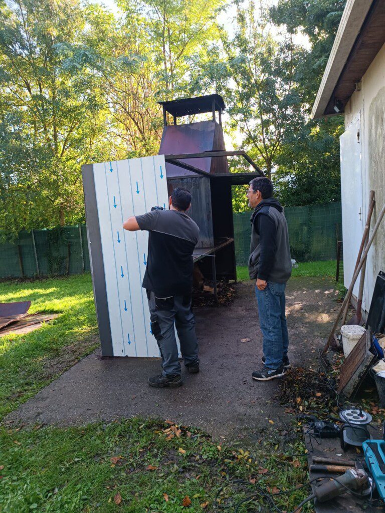 JB Puyau et son papa commencent les travaux