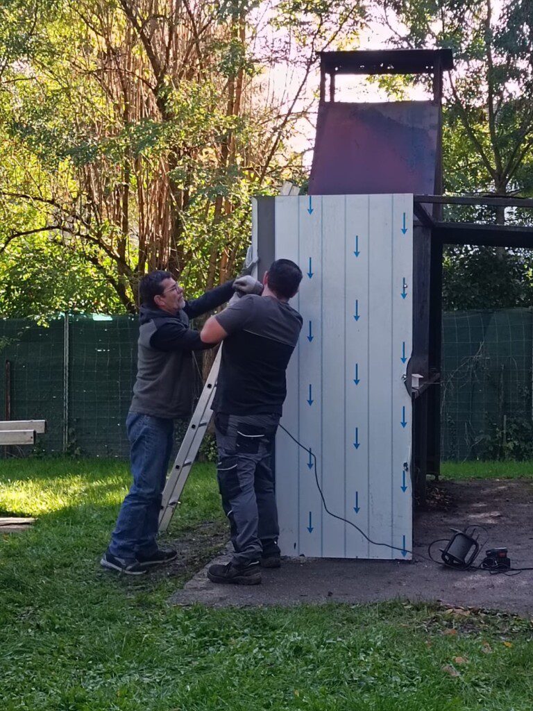 JB Puyau et son papa commencent les travaux