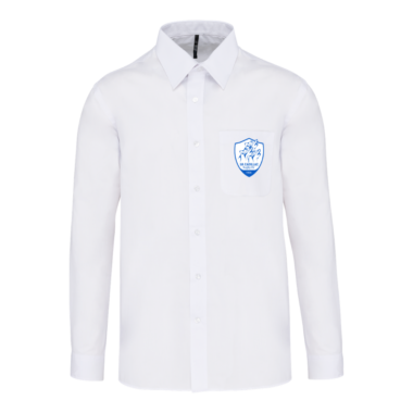 CHEMISE BLANCHE HOMME MANCHE LONGUE UA CADILLAC RUGBY